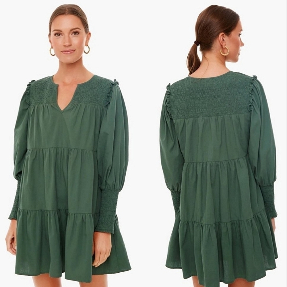 Tuckernuck pomander place jaguar green ceci dress medium NWOT